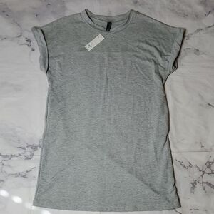 Francesca's Alya Gray T-Shirt Dress